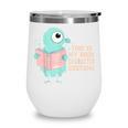 Cute Pigeon This Is My Book Character Costume For Reading Wine Tumbler