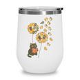 Cute Reading Cat With Kitten Dandelion Flowers Book Lover Wine Tumbler Cute Reading Cat With Kitten Dandelion Flowers Book Lover Wine Tumbler