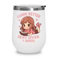 Cute Reading Outfit Book Lover Tee For Women Who Read Wine Tumbler