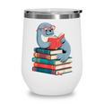 Cute Reading Seal On Books Book Lover Wine Tumbler Cute Reading Seal On Books Book Lover Wine Tumbler