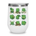 Cute Shamrock Reading St Patricks Day Teacher Book Lovers Wine Tumbler