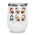 Cute Snowman Reading Books Christmas Winter Book Lover Wine Tumbler