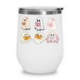 Cute Spooky Reading Book Halloween Fall Ghost Autumn Wine Tumbler