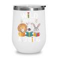Cute Wildlife Zoo Animals For Book Reader Bookworms Wine Tumbler