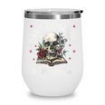 Dark Romance Is My Therapy Book Lover Merch Trigger Warning Wine Tumbler
