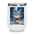 Deer Reads Book Women Girls Reindeer Wine Tumbler Deer Reads Book Women Girls Reindeer Wine Tumbler