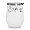 Disney Winnie The Pooh Eeyore Pooh & Piglet Carrying Books Wine Tumbler