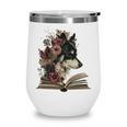 Dog Book Flower Wine Tumbler
