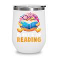 Donut Stop Reading Cute Book Reader Bookworm Donut Day Wine Tumbler