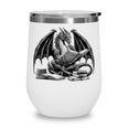 Dragon Reading Book Bookworm Books Dragon Learning Wine Tumbler