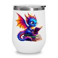 Dragon Reading a Book Bookworm Book Lover Wine Tumbler Dragon Reading a Book Bookworm Book Lover Wine Tumbler