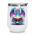 Dragon Reading Book Lover Wine Tumbler Dragon Reading Book Lover Wine Tumbler