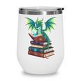 Dragon Reading Books Fantasy Lovers Mythical Creatures Wine Tumbler