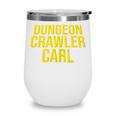 Dungeon Crawler Carl Yellow Text Logo LitRPG Series Book Wine Tumbler Dungeon Crawler Carl Yellow Text Logo LitRPG Series Book Wine Tumbler