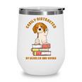 Easily Distracted By Beagles And Books Beagle Dog Wine Tumbler