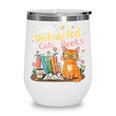 Easily Distracted By Cats And Books Book & Cat Lover Wine Tumbler