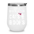 Easily Distracted By Cats And Books Cat & Book Lover Wine Tumbler Easily Distracted By Cats And Books Cat & Book Lover Wine Tumbler