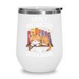 Easily Distracted By Cats And Books Cute Cat Sleeping Girls Wine Tumbler