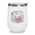 Easily Distracted By Cats And Books Reading Wine Tumbler