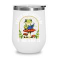 Easily Distracted By Frogs And Books Wine Tumbler Easily Distracted By Frogs And Books Wine Tumbler
