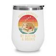 Easily Distracted By Sloths And Books Wine Tumbler Easily Distracted By Sloths And Books Wine Tumbler