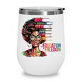 Education Is Freedom History Month Teacher Books Afro Wine Tumbler