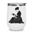 Emily Dickinson Reading A Book Wine Tumbler