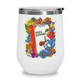 Equal Rights Book Flower Resist Feminist LGBTQ Floral Wine Tumbler