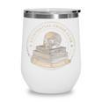 Existential Crisis Club Lifetime Member Skull And Books Wine Tumbler