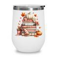 Fall Colors s I Love Fall s Books & Pumpkins Wine Tumbler