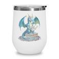 Fantasy Dragon Reading Magical Book Lover Halloween Vibes Wine Tumbler Fantasy Dragon Reading Magical Book Lover Halloween Vibes Wine Tumbler