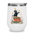 Fantasy Drama Tragedy Reading Lover Book Cat Humor Wine Tumbler