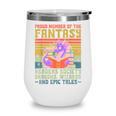 Fantasy Reader Society Reading Book Retro Bookworm Reader Wine Tumbler