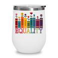 Floral Flower Book Equality Human Rights Women's Rights Wine Tumbler