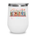 Flourish Dream Thrive Floral Books For Book Lovers Wine Tumbler