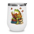 Frog & Toad Fishing Vintage Classic Book Frog Reading Book Wine Tumbler Frog & Toad Fishing Vintage Classic Book Frog Reading Book Wine Tumbler