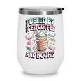 Fueled By Iced Coffee And Books Book Lover Retro Wine Tumbler Fueled By Iced Coffee And Books Book Lover Retro Wine Tumbler