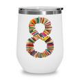 Fun 8th Birthday Books Themed 8 Years Old Boys Kids Girls Wine Tumbler