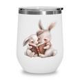 Funny Book Reading Quote For Women And Girls Rabbits Wine Tumbler