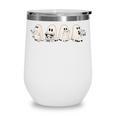 Ghost Book Reading Halloween Books Lover Teacher Kids Wine Tumbler Ghost Book Reading Halloween Books Lover Teacher Kids Wine Tumbler