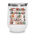 Ghost Christmas Reading Book Lover Library Christmas Teacher Wine Tumbler Ghost Christmas Reading Book Lover Library Christmas Teacher Wine Tumbler
