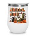 Ghost Library Reading Books Halloween Men Women Kids Wine Tumbler Ghost Library Reading Books Halloween Men Women Kids Wine Tumbler