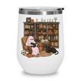 Ghost Reading Book Cat Lover Halloween Reading Enthusiast Wine Tumbler Ghost Reading Book Cat Lover Halloween Reading Enthusiast Wine Tumbler