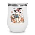 Ghost Reading Book Coquette Bow Halloween Girl Kid Teacher Wine Tumbler Ghost Reading Book Coquette Bow Halloween Girl Kid Teacher Wine Tumbler