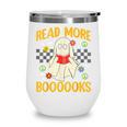 Ghost Reading Books Teacher Student Halloween Read More Book Wine Tumbler