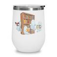 Ghosts Reading Books Teacher Halloween Librarian Book Lover Wine Tumbler