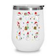 Ghosts Wearing Santa Hats Reading Books Christmas Book Lover Wine Tumbler