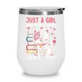 Girl Who Loves Cats And Books Cute Wine Tumbler