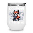 Go Away I'm Reading Book Reader Cute Fox Loves Books Wine Tumbler