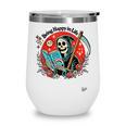 Grim Reaper Reads a Book Wine Tumbler